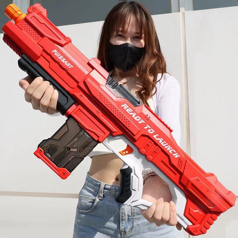 Wholesale Plastic Summer Adults High Pressure Capacity Automatic Strong Rechargeable Squirt Water Gun Electric Toy For Kids 