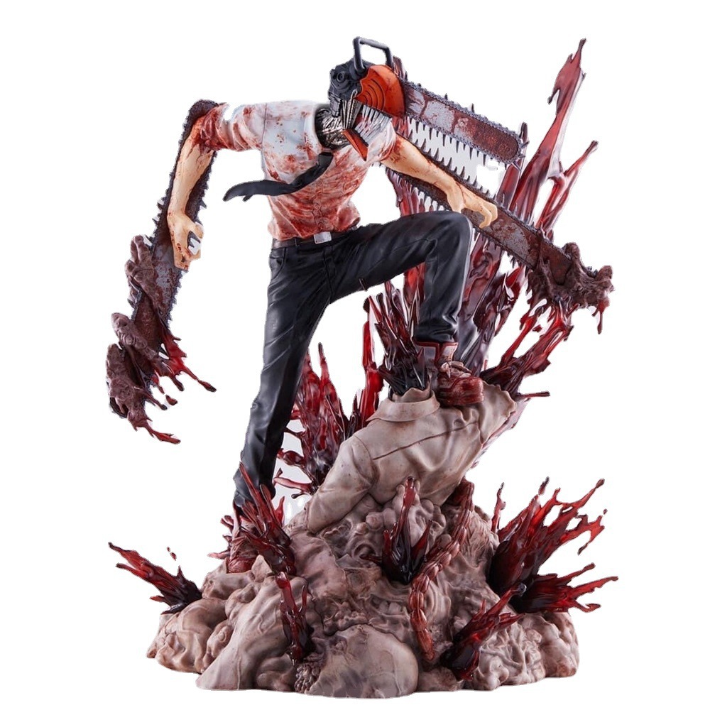 Anime Chainsaw Man Big Figure Denji Pochita Action Figure Cute Huge Model Toy Chainsaw Doll 