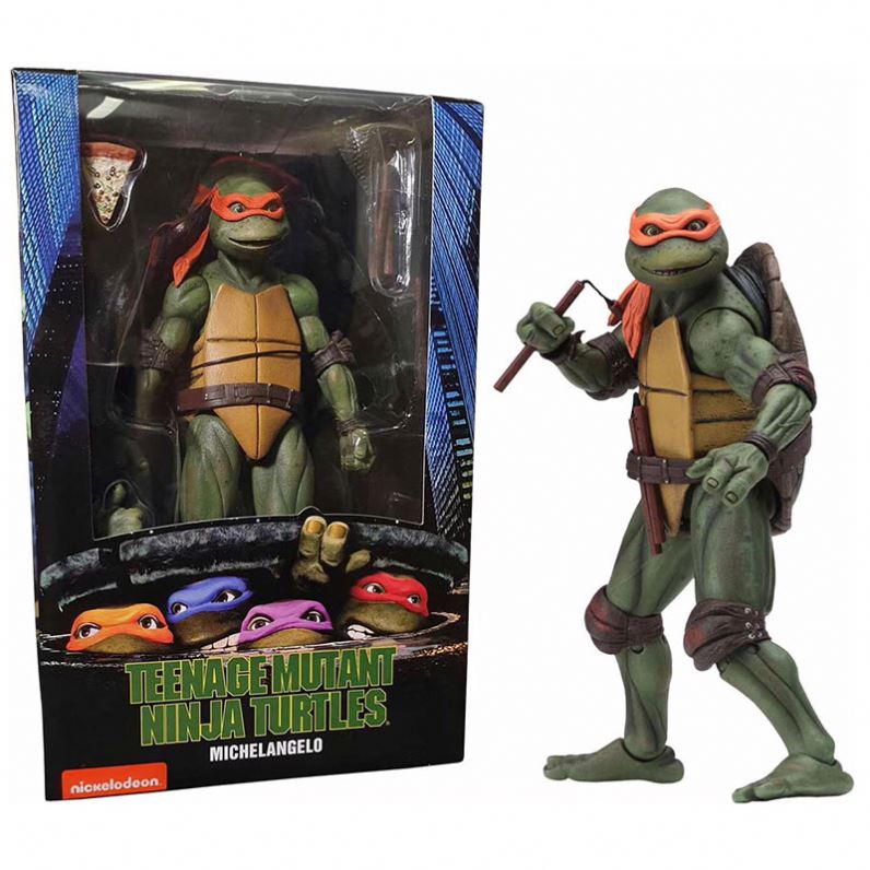 Hot Neca Boutique Toy 1990 Movie Version Ninja Turtle Figure Tmnt Action Figure Model Toy With Color Box 