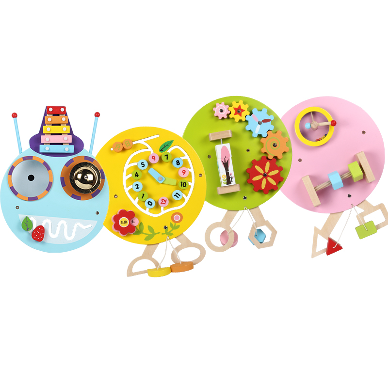 Promotion Customized Kids Montessori Toys Multifunctional Wall Mounted Educational Toys 