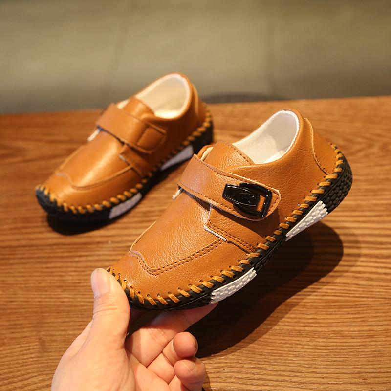Kids Shoes Boys Flats Children's Male Casual Leather Soft Bottom Footwear