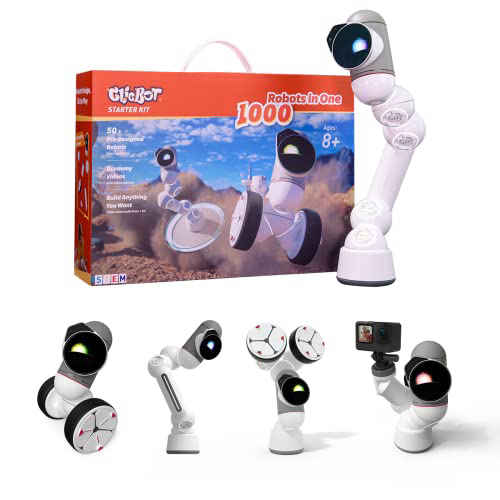 ClicBot Coding Robot Kits, STEM Educational Toy, DIY Blocks Programmable APP Remote Control Robot for Kids Boys Girls Adult Age 8+, (5G Starter Kit)