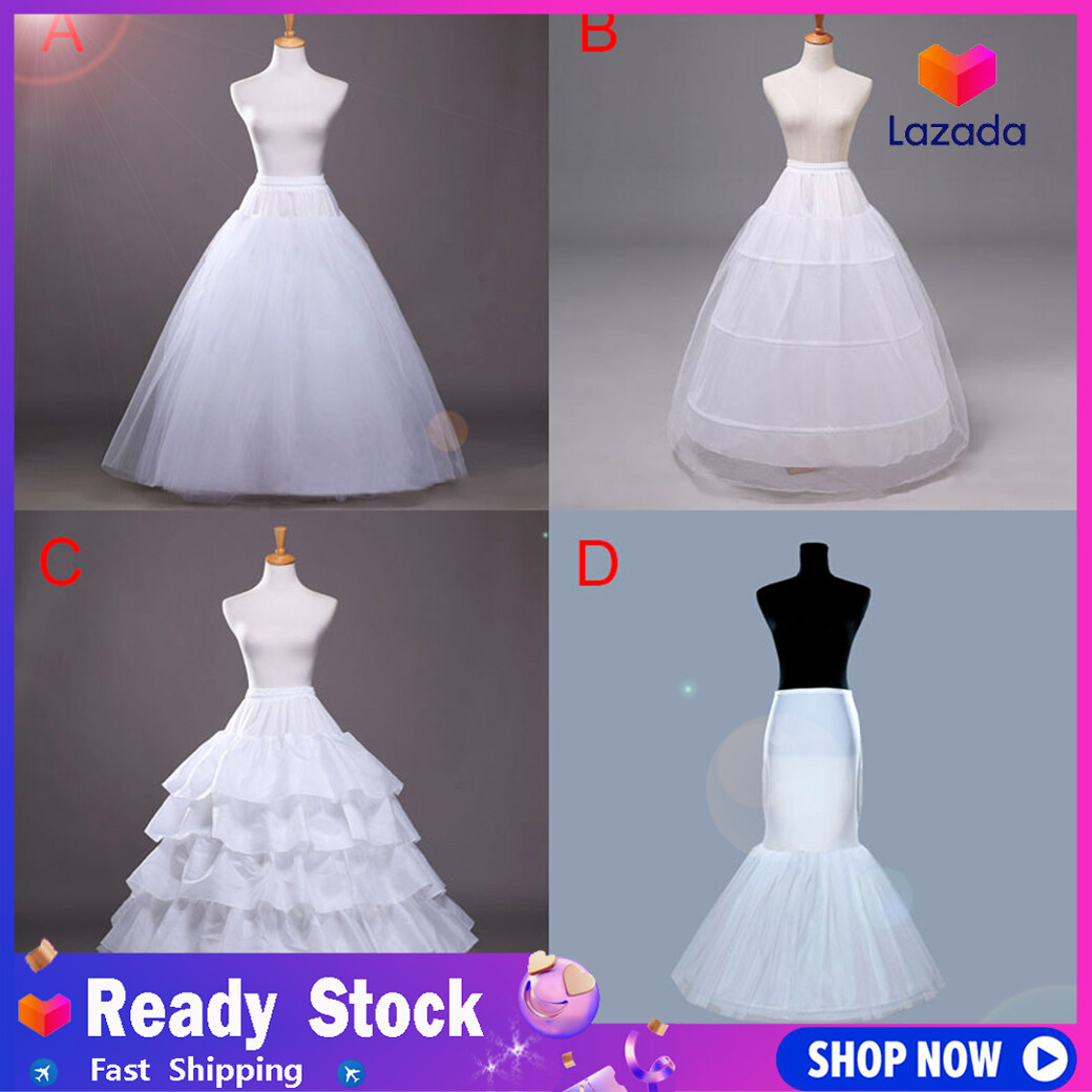 【Hot Sale】Wedding Petticoat Bridal Hoop Hoopless Crinoline Half Slip Prom Underskirt Fancy Skirt