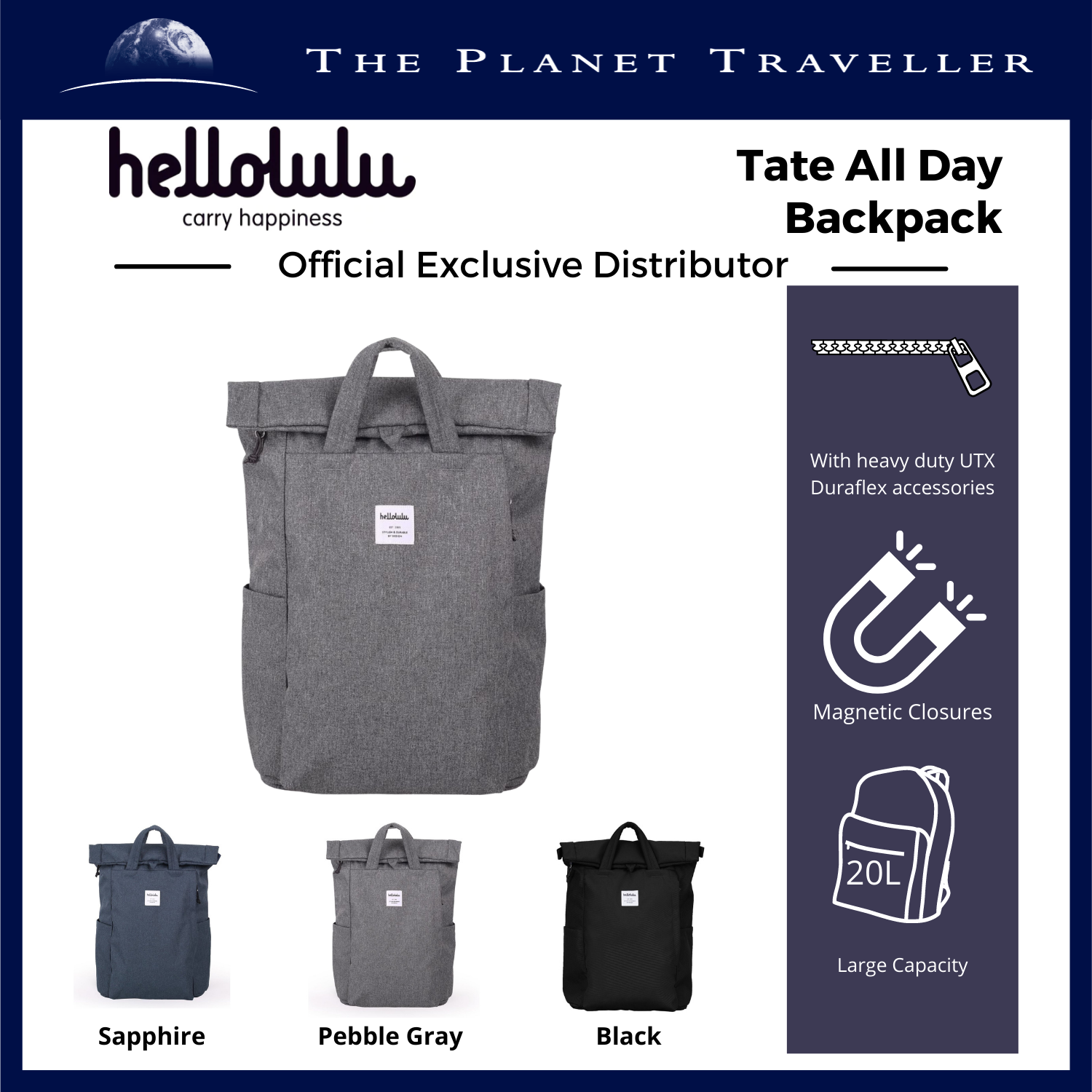 Hellolulu Tate All Day Backpack